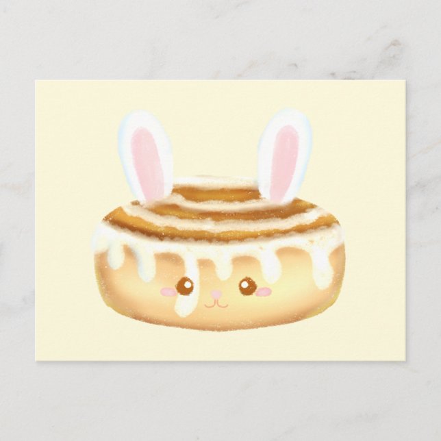 Carte Postale Bunny Sweet Dessert cannon Bun (Devant)