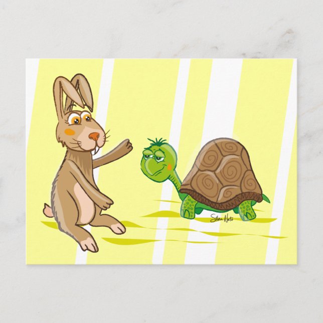 Carte postale Bunny & Turtle (Devant)