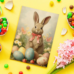 Carte Postale Bunny vintage de Pâques