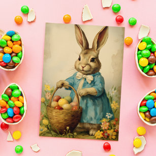 Carte Postale Bunny vintage de Pâques