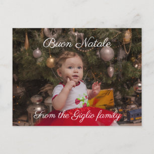 Carte Postale Buon natale votre photo