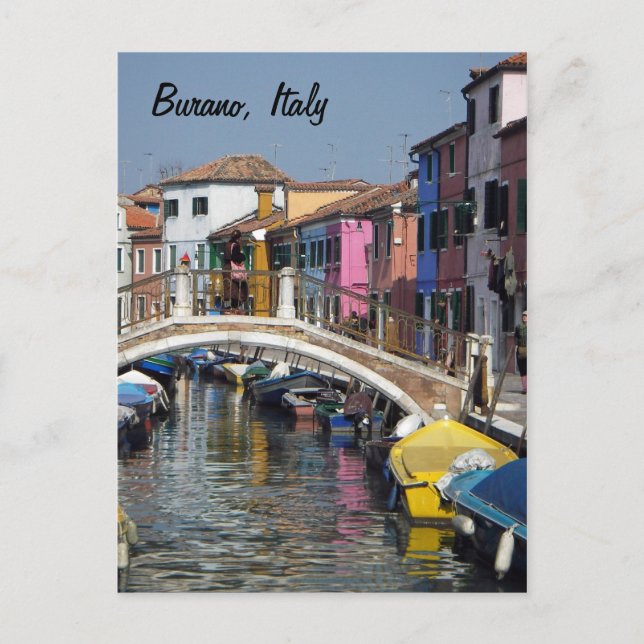 Carte postale Burano Bridge (Devant)