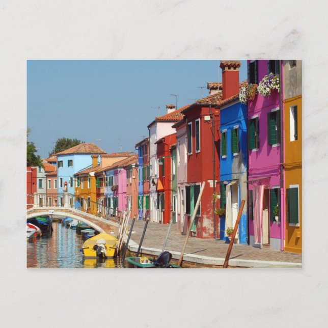 Carte Postale Burano coloré (Devant)