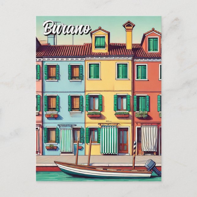 Carte Postale Burano Italie (Devant)
