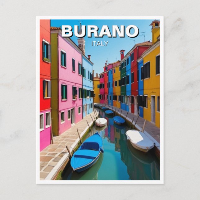 Carte Postale Burano Italie (Devant)