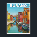 Carte postale Burano Italie<br><div class="desc">Burano est une île pittoresque dans la lagune vénitienne, en Italie, connue pour ses maisons aux couleurs vives, ses canaux de charme et sa tradition artisanale de dentelle. Située à quelques minutes en bateau de Venise, Burano vous offre une escapade paisible hors de la ville animée, avec ses bâtiments animés...</div>