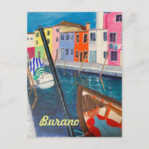 Carte postale Burano Venice Italie