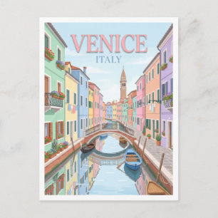 Carte Postale Burano Venise Italie