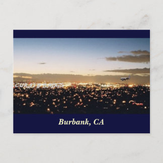 Carte Postale Burbank Nightscape, Burbank, CA