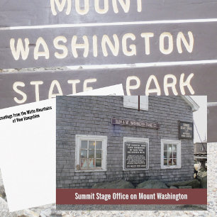 Carte Postale Bureau de l'étape du sommet Mont Washington Photog