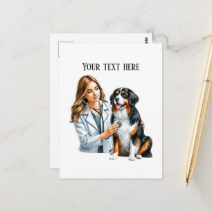 Carte Postale Bureau de vétérinaire mignon personnalisable