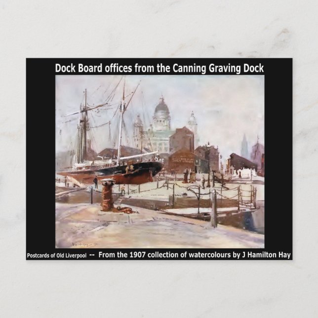 Carte Postale Bureaux du quai de Canning Graving Dock. (Devant)