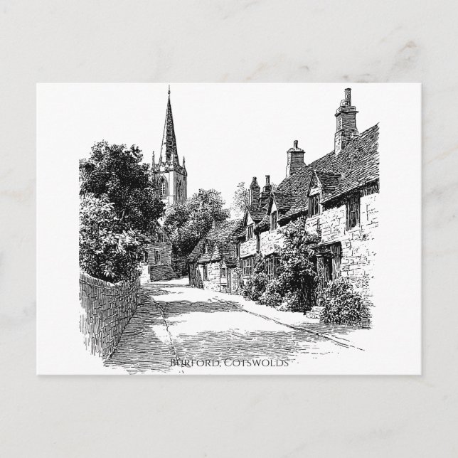 Carte Postale Burford Village Cotswolds (Devant)