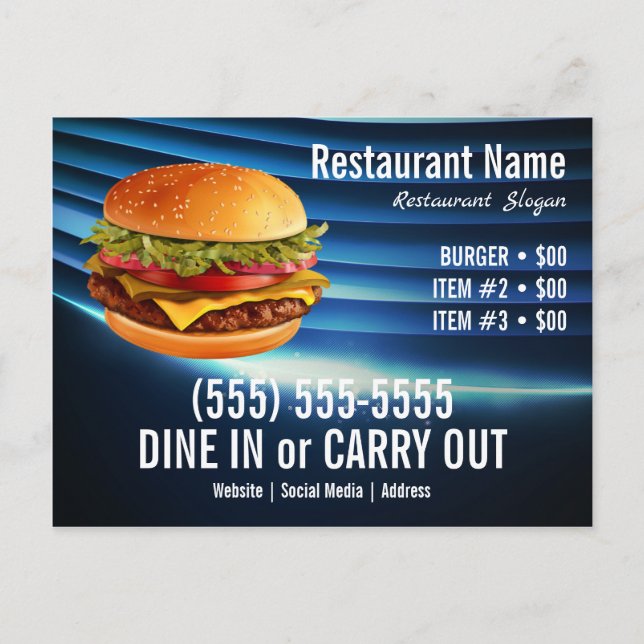 Carte Postale Burger (Devant)