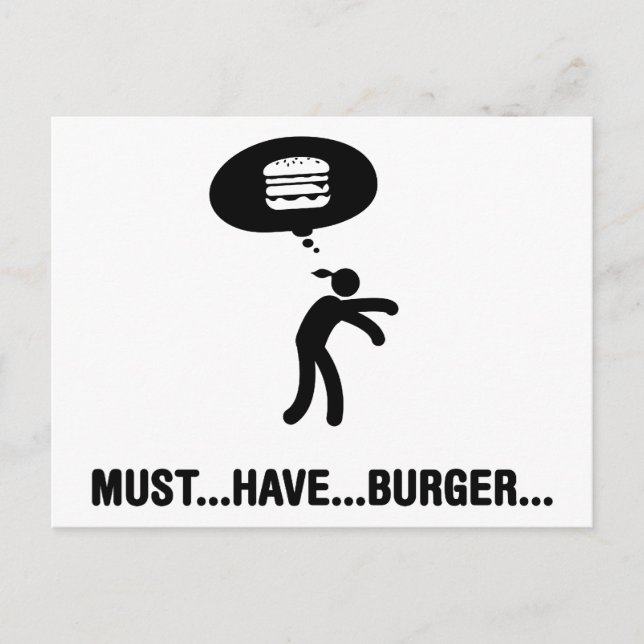 Carte Postale Burger Lover (Devant)