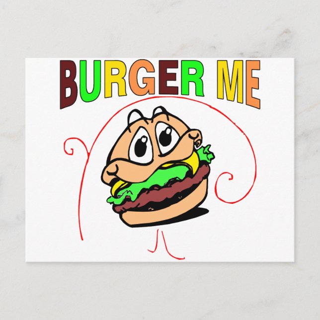 Carte Postale Burger Me (Devant)