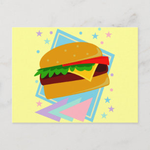 Carte Postale Burger Mignon Délicieux