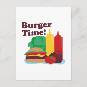 Carte Postale Burger Time !