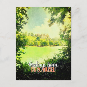 Carte Postale Burghausen Wöhrseebad en Bavière
