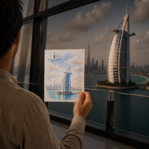 Carte Postale Burj Al Arab, Hôtel de luxe iconique, Voyage à Dub