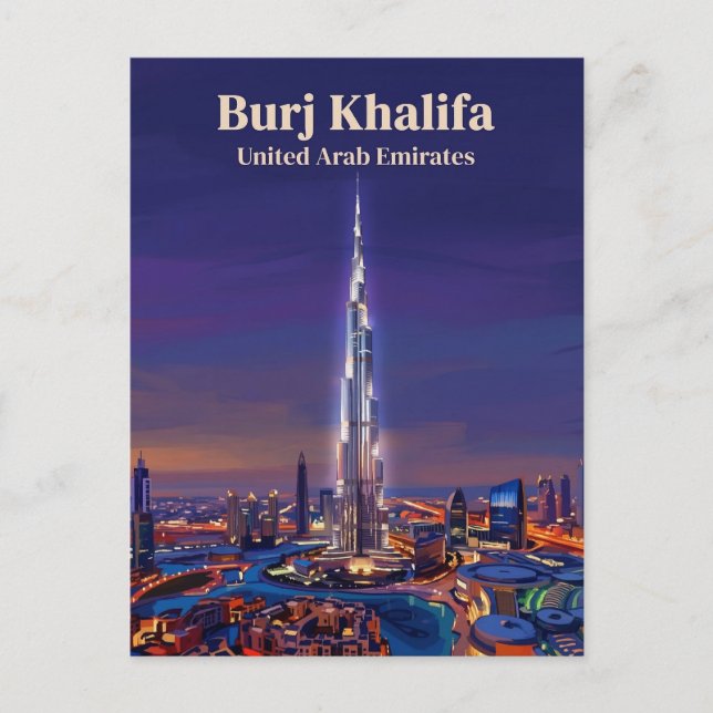 Carte Postale Burj Khalifa Émirats arabes unis (Devant)