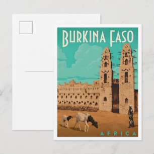 Carte Postale Burkina Faso Afrique Voyage Vintage