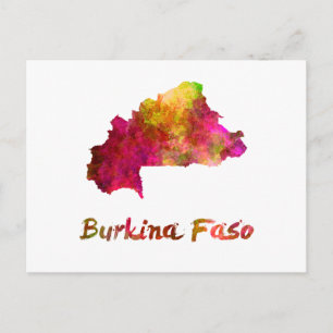 Carte Postale Burkina Faso en aquarelle 2