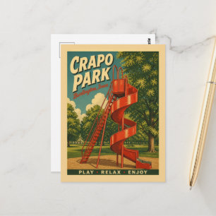 Carte Postale Burlington, Iowa Crapo Park Jouez Détendez-vous Ré