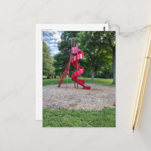 Carte Postale Burlington, Iowa Red Slide