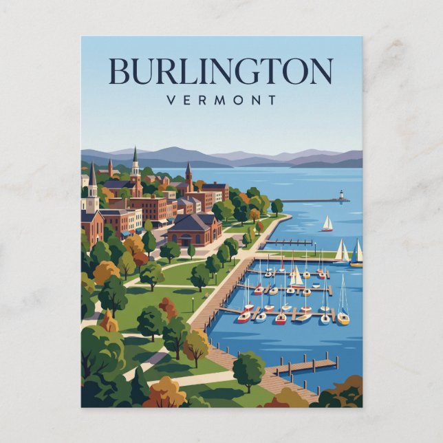 Carte Postale Burlington Vermont (Devant)