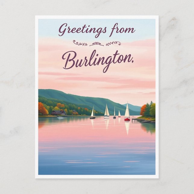 Carte Postale Burlington, Vermont – Lake Champlain (Devant)