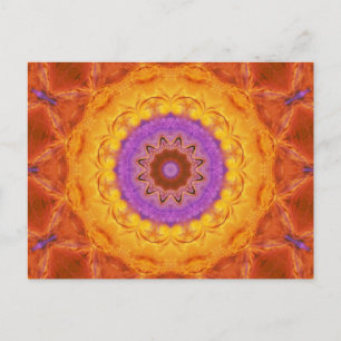 Carte Postale Burnished Sun Mandala Post Card