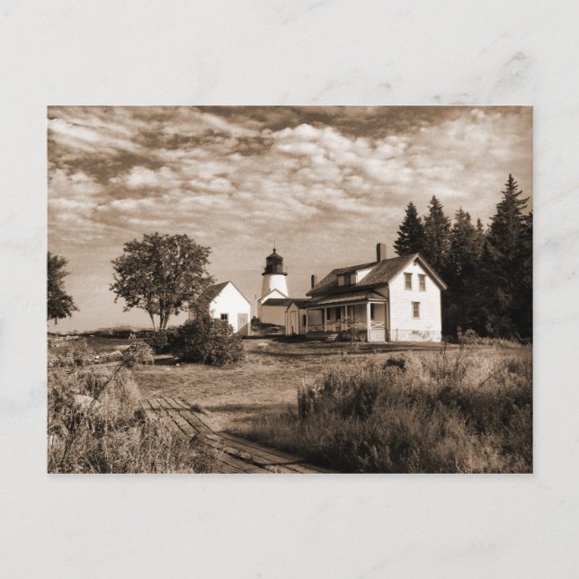 Carte Postale Burnt Island Lighthouse Maine-Postcard (Devant)