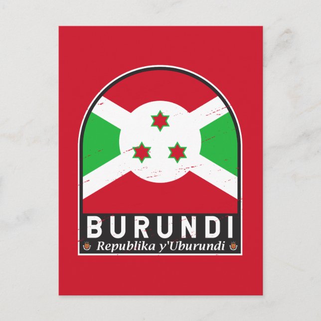 Carte Postale Burundi Distresse Vintage (Devant)