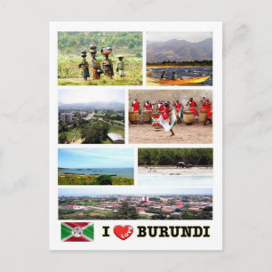 Carte Postale Burundi - I Love - Mosaic -