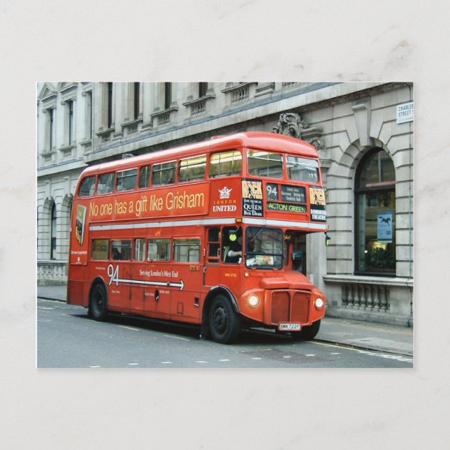Carte Postale Bus à deux étages de Londres (Devant)