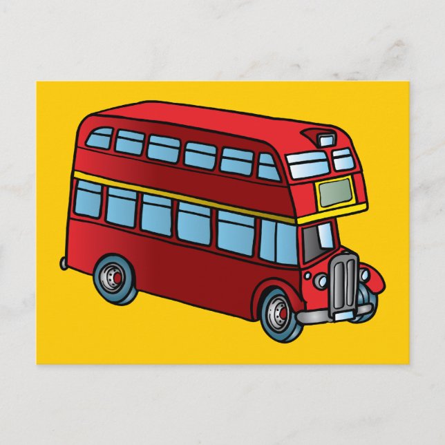 Carte Postale Bus Double Decker mignon (Devant)