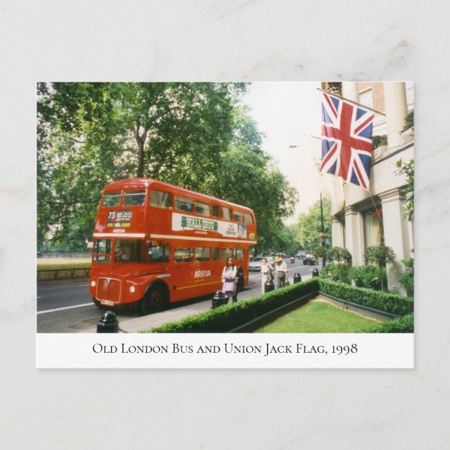 Carte Postale Bus historique de Londres sur Park Lane, Londres,  (Devant)