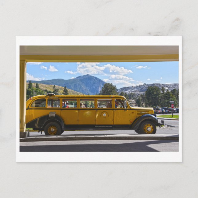 Carte Postale Bus Jaune, Parc national de Yellowstone, Wyoming P (Devant)