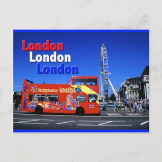 Carte Postale bus london et oeil