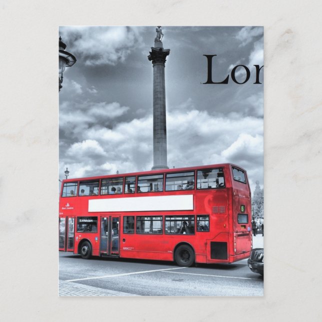 Carte Postale BUS LONDRES en noir et blanc (St.K. (Devant)