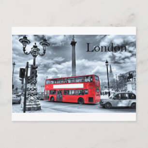 Carte Postale BUS LONDRES en noir et blanc (St.K.