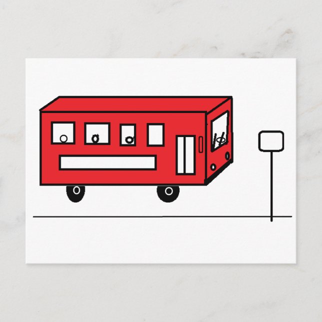 Carte Postale Bus rouge (Devant)
