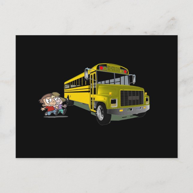 Carte Postale Bus scolaire (Devant)