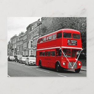 Carte Postale Bus spécial mariage à deux étages