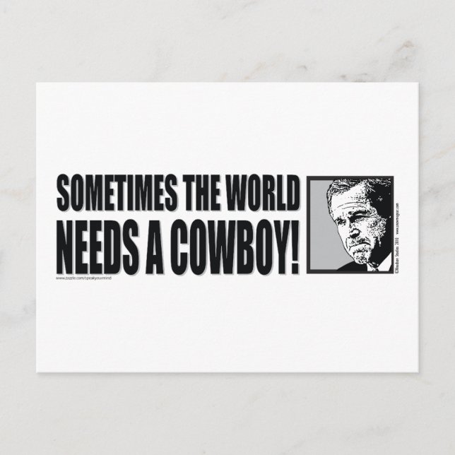 CARTE POSTALE BUSH (BUSH) : BLANC DE COWBOY (Devant)