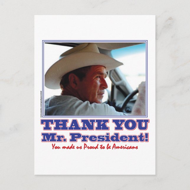 Carte Postale Bush-Merci-toi-Américain (Devant)