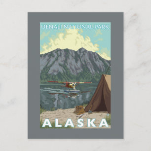 Carte Postale Bush Plane & Fishing - Denali Nat'l Park,