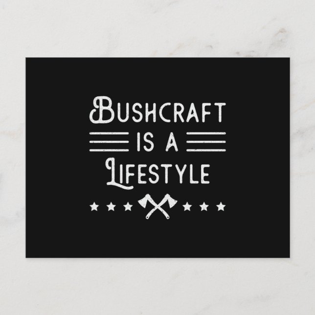 Carte Postale Bushcraft Survival Survivor Funny Gift (Devant)