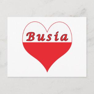 Carte Postale Busia Coeur polonais